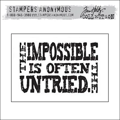 Stampers Anonymous Cling Stamp Words For Though by Tim Holtz Collection