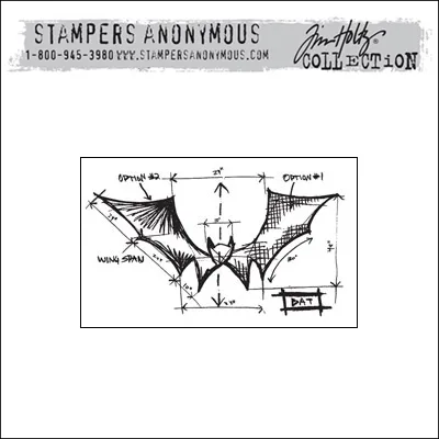 Stampers Anonymous Cling Stamp Mini Blueprint by Tim Holtz Collection