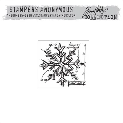 Stampers Anonymous Cling Stamp Mini Blueprint by Tim Holtz Collection