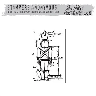 Stampers Anonymous Cling Stamp Mini Blueprint by Tim Holtz Collection