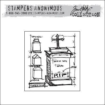 Stampers Anonymous Cling Stamp Mini Blueprint by Tim Holtz Collection