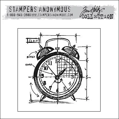Stampers Anonymous Cling Stamp Mini Blueprint by Tim Holtz Collection