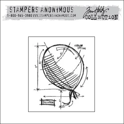 Stampers Anonymous Cling Stamp Mini Blueprint by Tim Holtz Collection