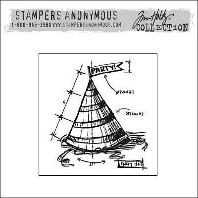 Stampers Anonymous Cling Stamp Mini Blueprint by Tim Holtz Collection