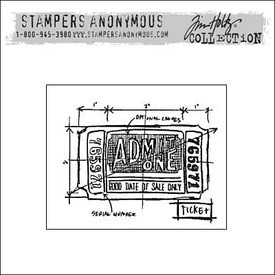 Stampers Anonymous Cling Stamp Mini Blueprint by Tim Holtz Collection