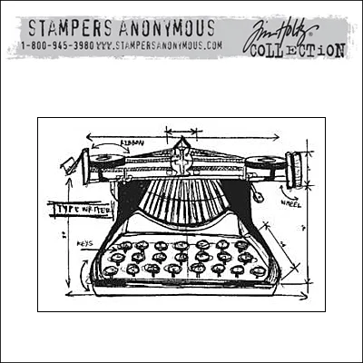 Stampers Anonymous Cling Stamp Mini Blueprint by Tim Holtz Collection