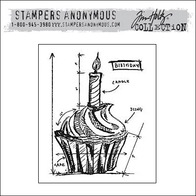 Stampers Anonymous Cling Stamp Mini Blueprint by Tim Holtz Collection