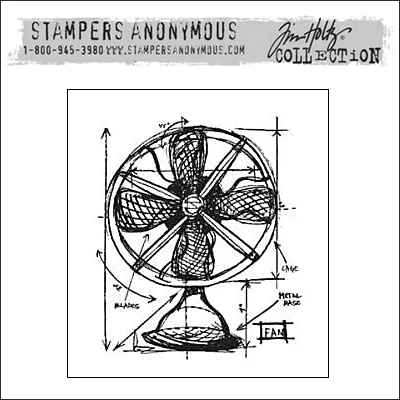 Stampers Anonymous Cling Stamp Mini Blueprint by Tim Holtz Collection