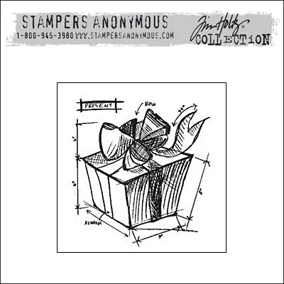 Stampers Anonymous Cling Stamp Mini Blueprint by Tim Holtz Collection