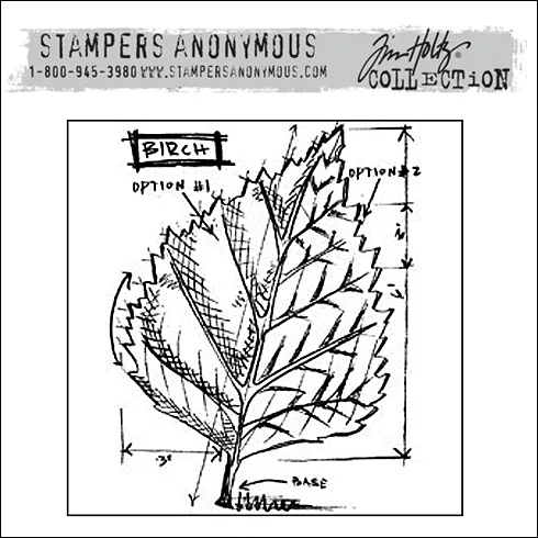 Stampers Anonymous Cling Stamp Autumn Blueprint by Tim Holtz Collection