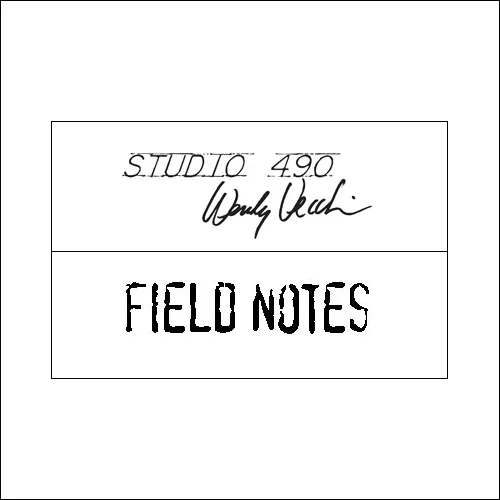 Stampers Anonymous Studio 490 Wood Mounted Red Rubber Stamp Field Notes by Wendi Vecchi