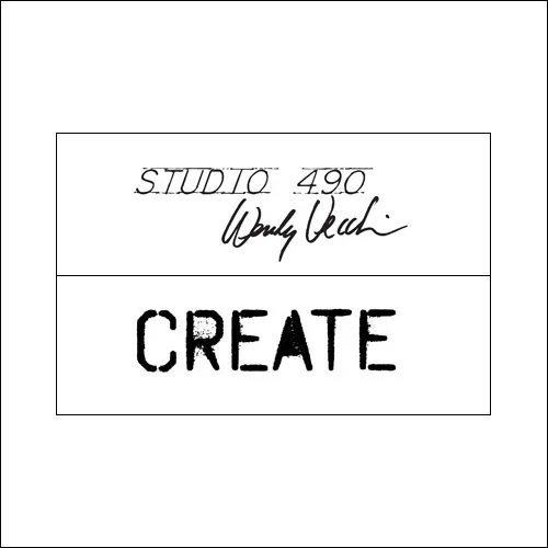Stampers Anonymous Studio 490 Wood Mounted Red Rubber Stamp Create by Wendi Vecchi