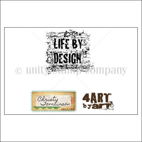 Unity Stamp Company Wood Mounted Red Rubber Stamp Life By Design by Art McKracken Art