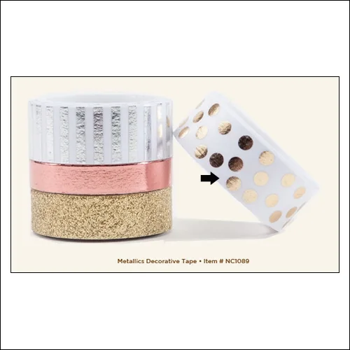 My Minds Eye Decorative Tape Metallic Necessities Collection