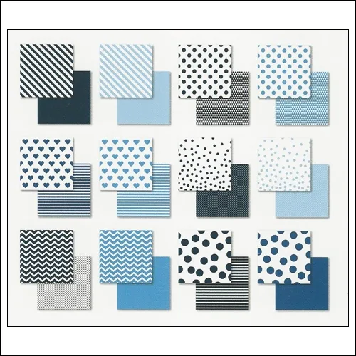 My Minds Eye Paper Pad 6x6 Blues Necessities Collection