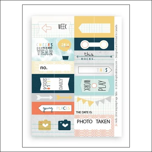 Evalicious Snip Snip Page Tabs Hello 2014 Collection