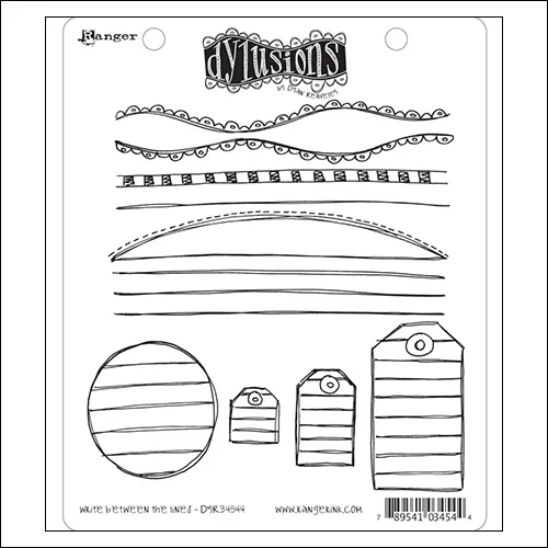 Ranger Dylusions Cling Stamp Set Write Between The Lines by Dyan Reaveley