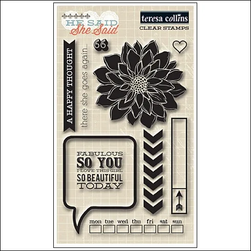 Teresa Collins Clear Stamps She Said He Said She Said Collection