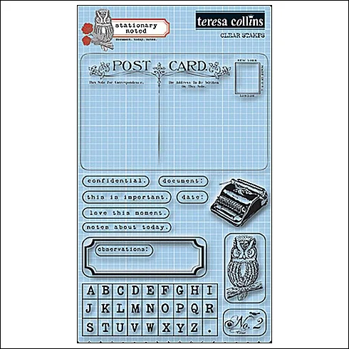 Teresa Collins Clear Stamps Stationary Noted Collection