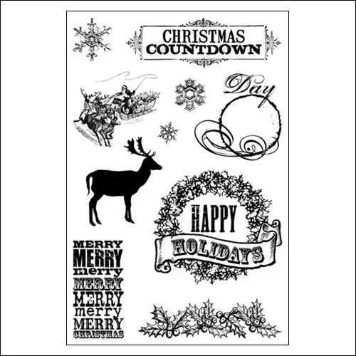 Teresa Collins Clear Stamps Christmas Home Collection