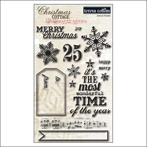 Teresa Collins Clear Stamps Christmas Cottage Collection