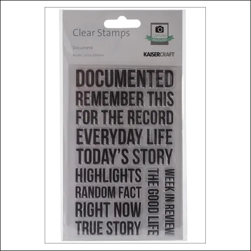 Kaisercraft Clear Stamps Document Captured Moments Collection