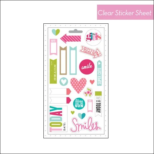 Me and My Big Ideas Pocket Pages Clear Sticker Sheet Friends
