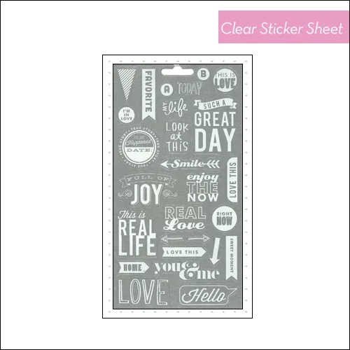 Me and My Big Ideas Pocket Pages Clear White Sticker Sheet