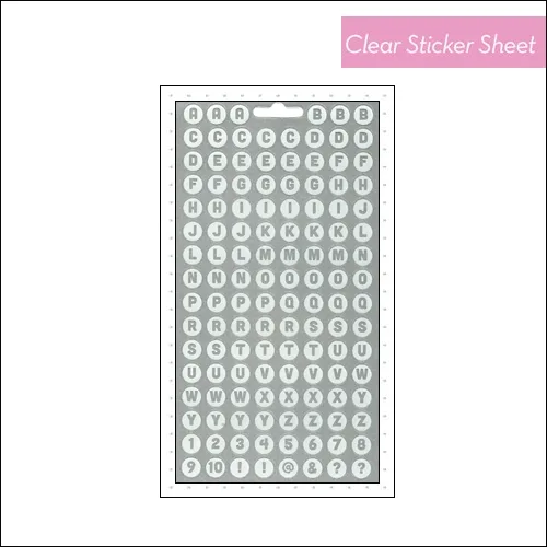 Me and My Big Ideas Pocket Pages Clear White Sticker Sheet