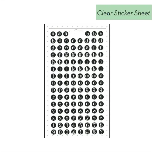 Me and My Big Ideas Pocket Pages Clear Black Sticker Sheet