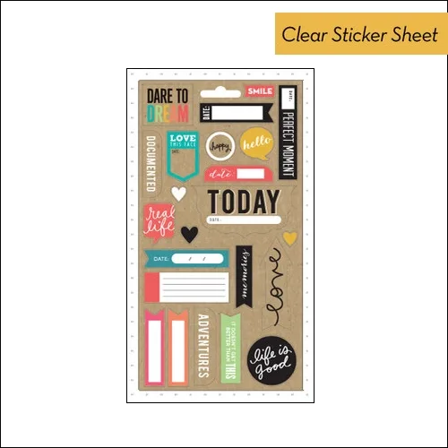 Me and My Big Ideas Pocket Pages Sticker Sheet Kraft Enjoy The Little Things