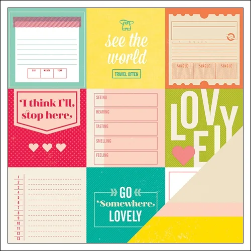 American Crafts Doube Sided Paper Curie Shimelle Collection