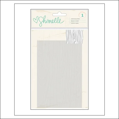American Crafts Embossing Folder Woodgrain Shimelle Collection