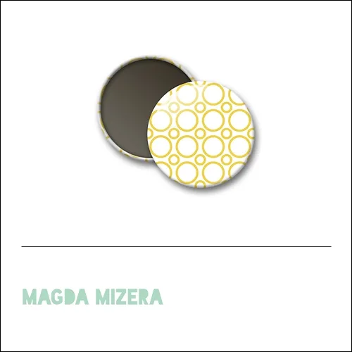 Scrapbook and More 1 inch Round Flair Badge Button Yellow Circles by Magda Mizera