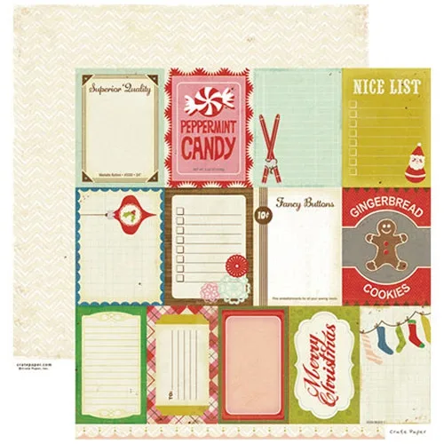 Crate Paper Paper Sheet Accent Cuts Peppermint Collection