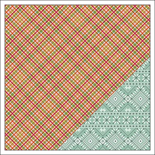 Gossamer Blue Paper Sheet Plaid Tidings Get Happy Collection by Allison Pennington