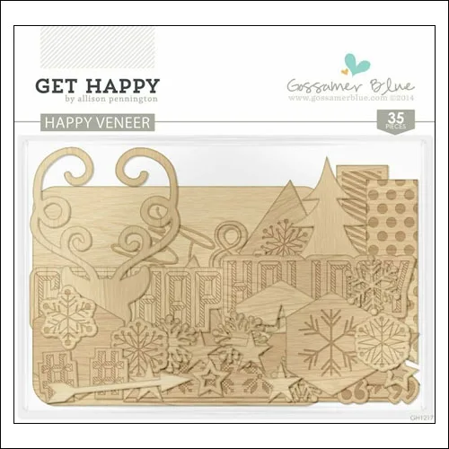Gossamer Blue Happy Wood Veneer Get Happy Collection by Allison Pennington