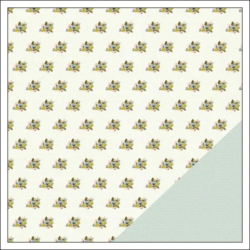 Gossamer Blue Paper Sheet Sheridan Place Gramercy Road Collection by One Little Bird