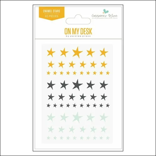 Gossamer Blue Enamel Stars On My Desk Collection by Paislee Press
