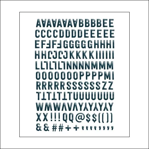 Evalicious Hello Navy Puffy Alphabet Stickers