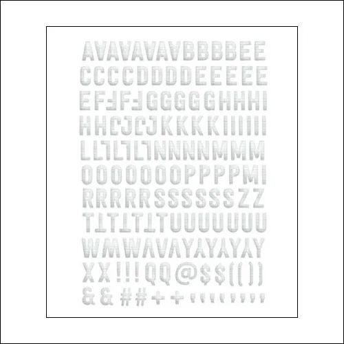 Evalicious Ledger Paper Puffy Alphabet Stickers