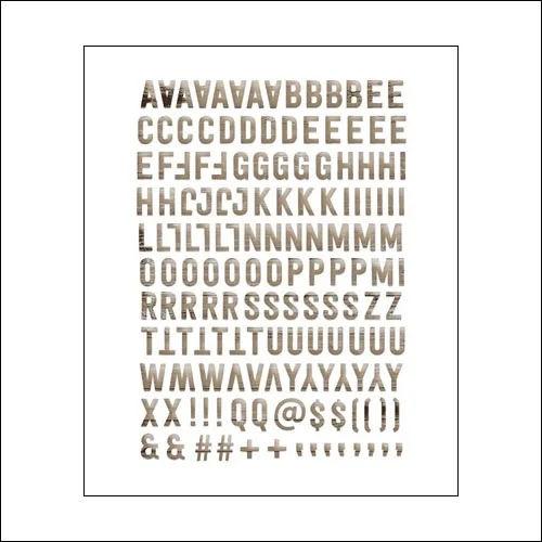 Evalicious Woodgrain Puffy Alphabet Stickers