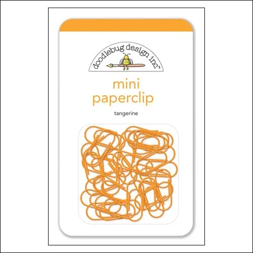 Doodlebug Mini Metal Paperclip Tangerine