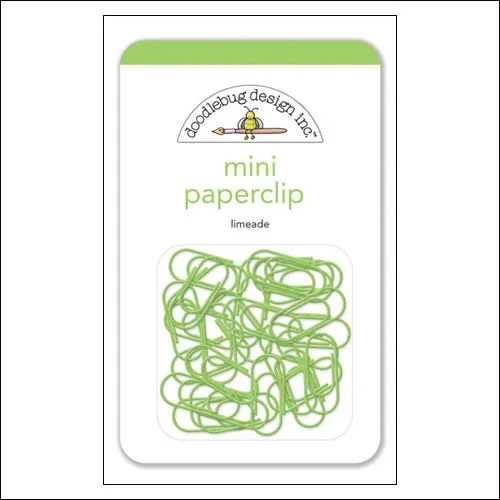 Doodlebug Mini Metal Paperclip Limeade