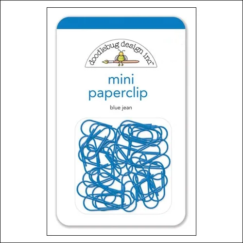 Doodlebug Mini Metal Paperclip Blue Jean