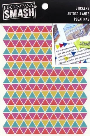 K and Company Smash Neon Triangle Stickers