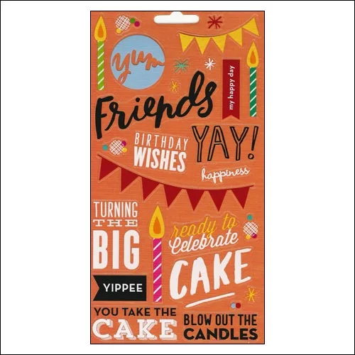 Me and My Big Ideas Sticks Clear Stickers Birthday