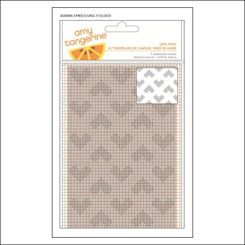 American Crafts Embossing Folder Love Spun Stitched Collection by Amy Tangerine
