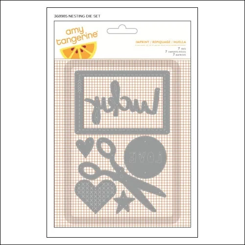 American Crafts Die Set Imprint Stitched Collection by Amy Tangerine