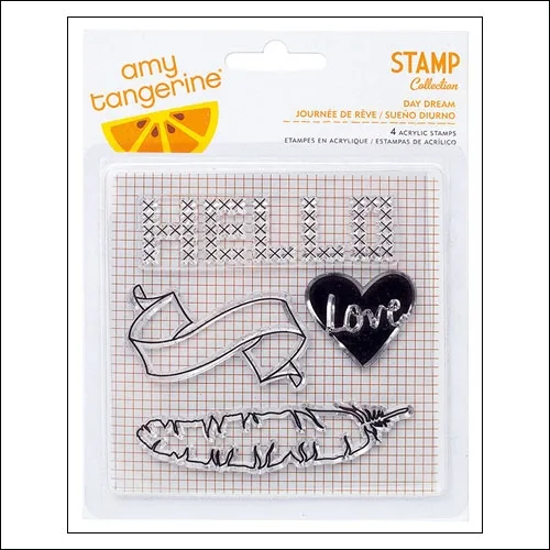 American Crafts Clear Stamps Day Dream Stitched Collection by Amy Tangerine